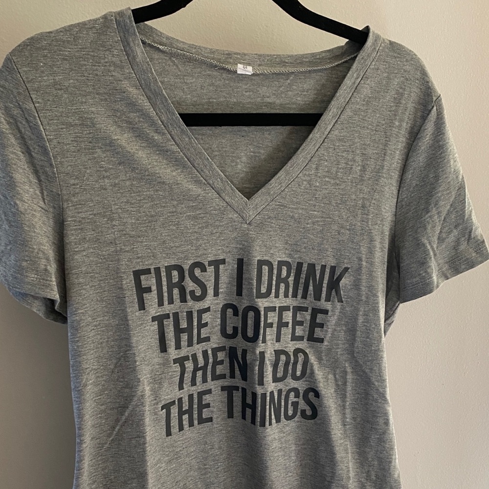 Tickled Teal V-Neck Graphic